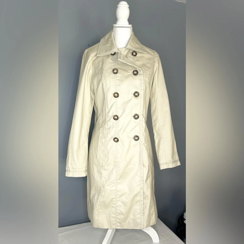 Boden Womens Trench Coat Khaki 6 *no belt* Academia Classiccore Closet Staple - Picture 14 of 16